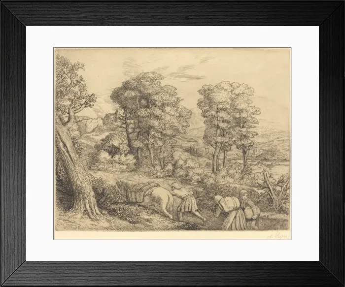 Framed Print : Return to the Farm (Le retour a la ferme). Creator: Alphonse Legros Framed Print : Return to the Farm (Le retour a la ferme). Creator: Alphonse Legros