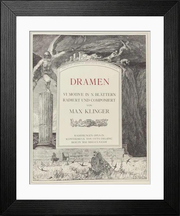 Framed Print : Title Page, 1883. Creator: Max Klinger Framed Print : Title Page, 1883. Creator: Max Klinger