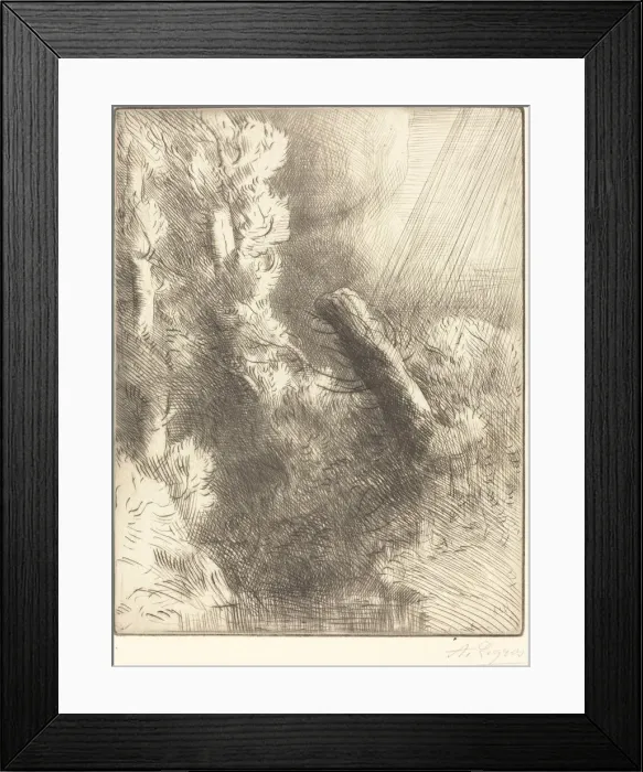 Framed Print : Memories of Fountainebleau in the Rain (Souvenir de Fountainebleau (Effet de pluie))