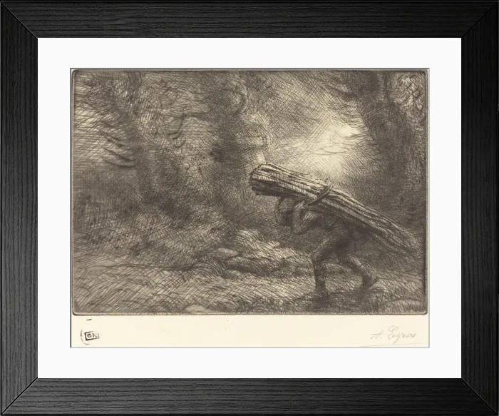 Framed Print : Return to the Cottage (Le retour a la chaumiere). Creator: Alphonse Legros Framed Print : Return to the Cottage (Le retour a la chaumiere). Creator: Alphonse Legros