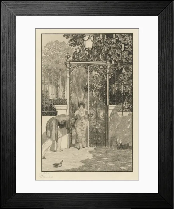 Framed Print : At the Gate (Am Thor), 1887. Creator: Max Klinger Framed Print : At the Gate (Am Thor), 1887. Creator: Max Klinger