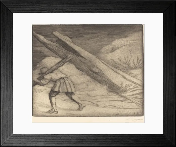 Framed Print : Winter, 1st plate (L hiver). Creator: Alphonse Legros Framed Print : Winter, 1st plate (L hiver). Creator: Alphonse Legros