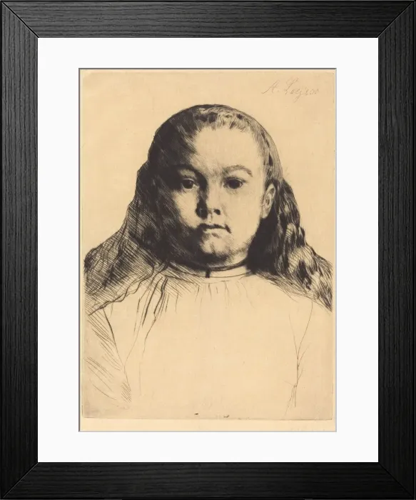 Framed Print : Little Marie (La petite Marie). Creator: Alphonse Legros