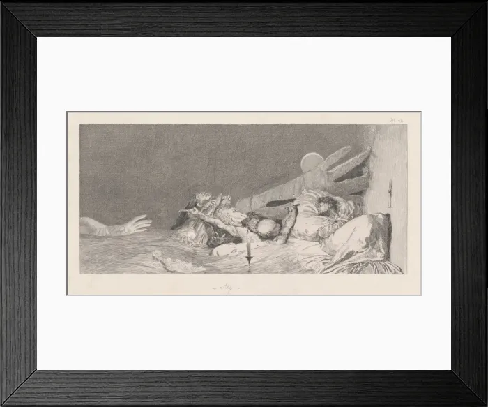 Framed Print : Anxieties (Angste), 1878 / 1880. Creator: Max Klinger Framed Print : Anxieties (Angste), 1878 / 1880. Creator: Max Klinger