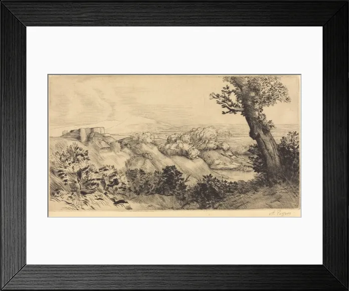 Framed Print : Top of the Hill (Le haut de la colline). Creator: Alphonse Legros Framed Print : Top of the Hill (Le haut de la colline). Creator: Alphonse Legros