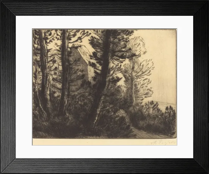 Framed Print : Guardhouse (La maison du garde). Creator: Alphonse Legros Framed Print : Guardhouse (La maison du garde). Creator: Alphonse Legros