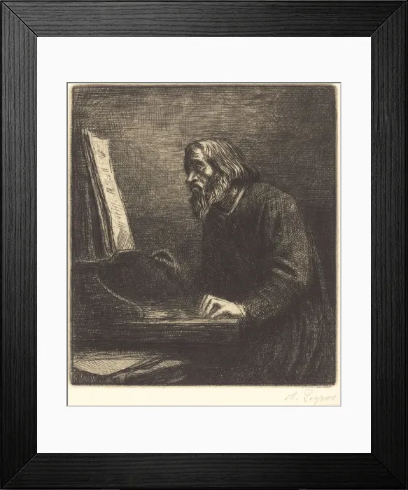 Framed Print : Choirmaster (Le maitre de chapelle). Creator: Alphonse Legros Framed Print : Choirmaster (Le maitre de chapelle). Creator: Alphonse Legros