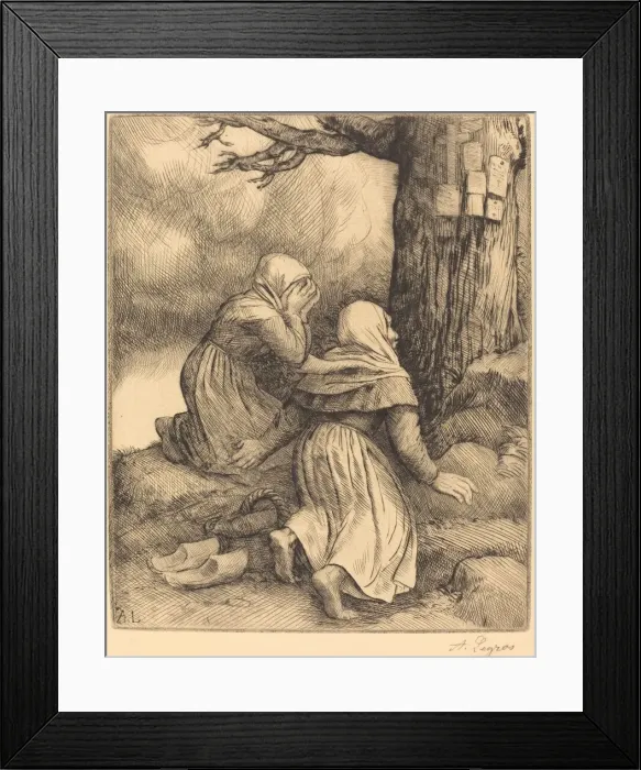 Framed Print : The Tree of Salvation (L arbre de salut). Creator: Alphonse Legros Framed Print : The Tree of Salvation (L arbre de salut). Creator: Alphonse Legros