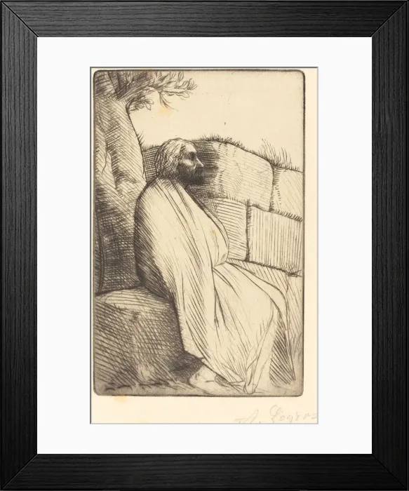 Framed Print : Philosopher (Le philosophe). Creator: Alphonse Legros Framed Print : Philosopher (Le philosophe). Creator: Alphonse Legros