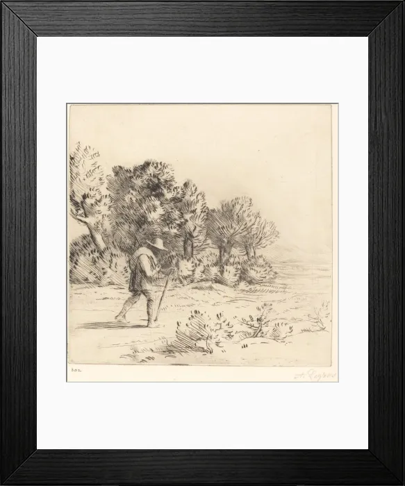 Framed Print : Peddler (Le colporteur). Creator: Alphonse Legros Framed Print : Peddler (Le colporteur). Creator: Alphonse Legros