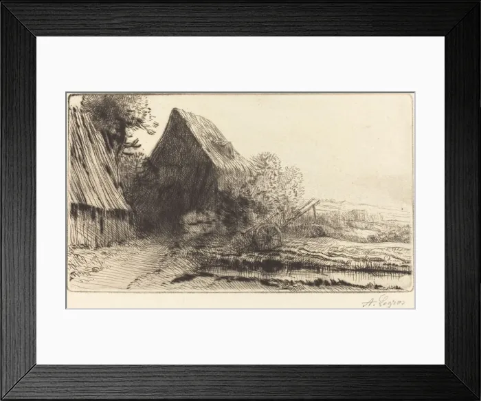 Framed Print : Wheelwrights Home (La maison du charron). Creator: Alphonse Legros Framed Print : Wheelwrights Home (La maison du charron). Creator: Alphonse Legros
