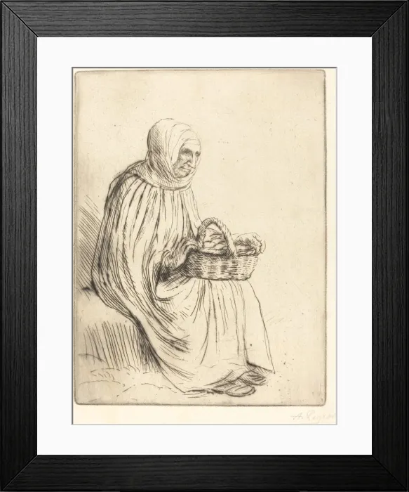 Framed Print : Woman of the Marketplace (Femme du marche). Creator: Alphonse Legros Framed Print : Woman of the Marketplace (Femme du marche). Creator: Alphonse Legros