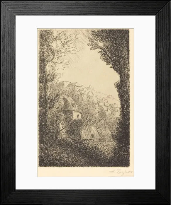 Framed Print : Old Chateau (Un vieux chateau). Creator: Alphonse Legros Framed Print : Old Chateau (Un vieux chateau). Creator: Alphonse Legros