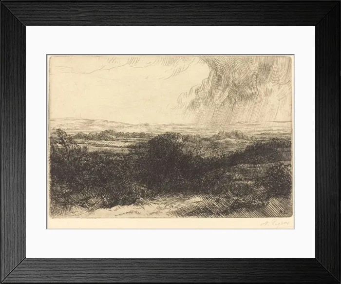 Framed Print : Prospect (Le point de vue). Creator: Alphonse Legros