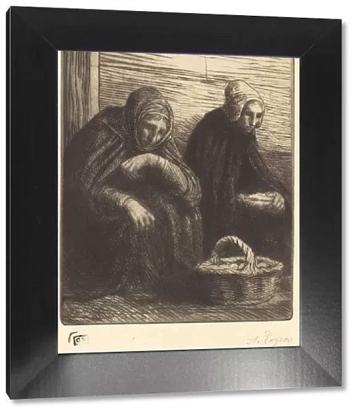 Egg-sellers, 2nd plate (Les marchandes d oeufs). Creator: Alphonse Legros