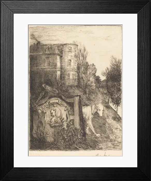 Framed Print : Ex-Libris Edwin Edwards. Creator: Alphonse Legros Framed Print : Ex-Libris Edwin Edwards. Creator: Alphonse Legros