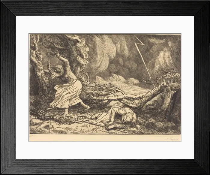 Framed Print : Victims of the Lightning (Victimes de la foudre). Creator: Alphonse Legros Framed Print : Victims of the Lightning (Victimes de la foudre). Creator: Alphonse Legros