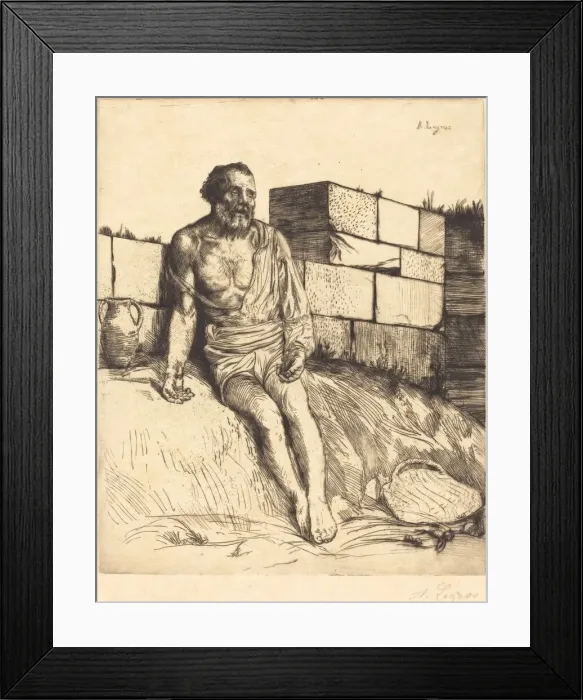 Framed Print : Job, 1st plate. Creator: Alphonse Legros Framed Print : Job, 1st plate. Creator: Alphonse Legros