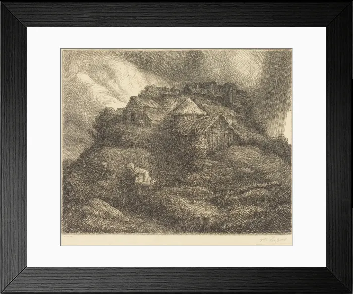 Framed Print : Village of Saint-Pierre during a Storm (Village de Saint-Pierre; Effet d orage) Framed Print : Village of Saint-Pierre during a Storm (Village de Saint-Pierre; Effet d orage)