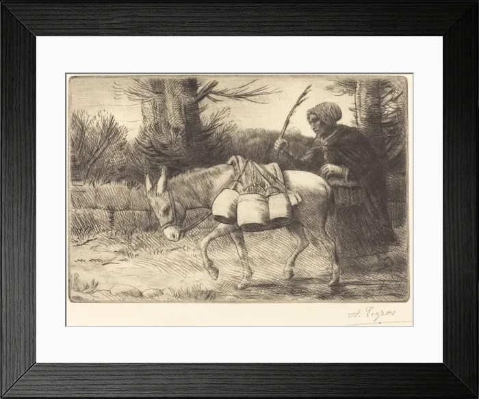 Framed Print : Milkmaid of Boulogne, 3rd plate (Laitiere a Boulogne). Creator: Alphonse Legros Framed Print : Milkmaid of Boulogne, 3rd plate (Laitiere a Boulogne). Creator: Alphonse Legros