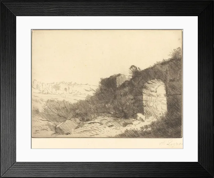 Framed Print : Roman Ruin (Ruine romaine). Creator: Alphonse Legros Framed Print : Roman Ruin (Ruine romaine). Creator: Alphonse Legros