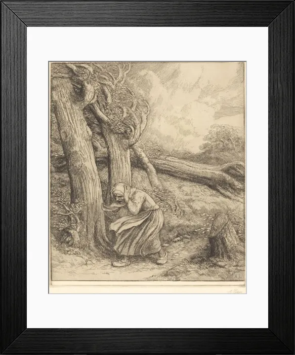 Framed Print : Hurricane (L ouragan). Creator: Alphonse Legros Framed Print : Hurricane (L ouragan). Creator: Alphonse Legros