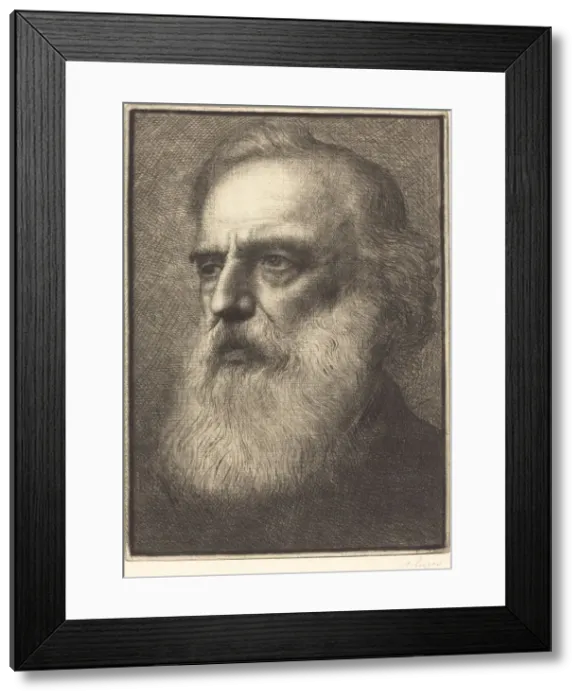 Framed Print : Self-Portrait, 4th plate. Creator: Alphonse Legros Framed Print : Self-Portrait, 4th plate. Creator: Alphonse Legros