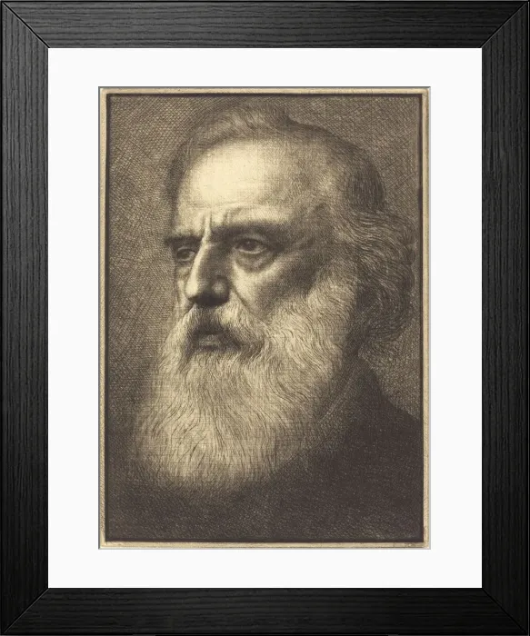 Framed Print : Self-Portrait, 4th plate. Creator: Alphonse Legros Framed Print : Self-Portrait, 4th plate. Creator: Alphonse Legros