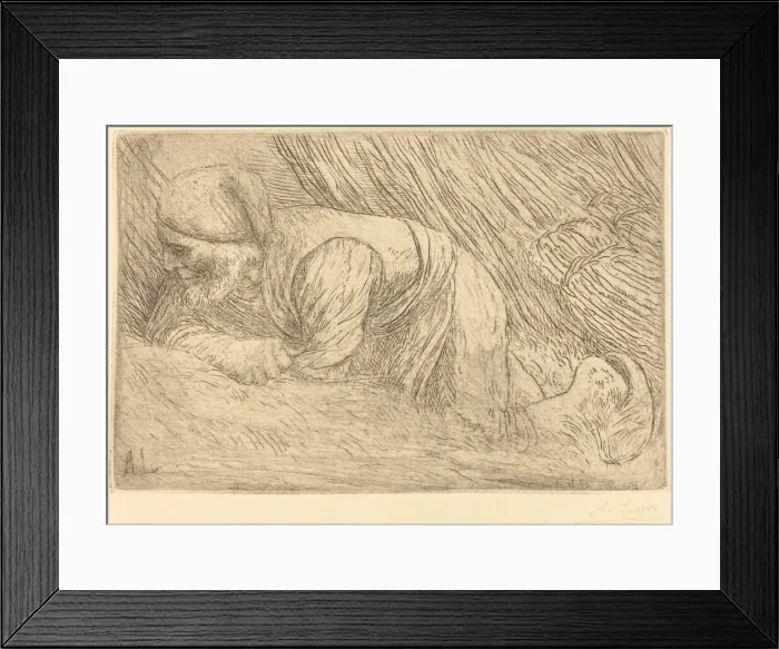 Framed Print : Fagot-gatherer (Le fagotier). Creator: Alphonse Legros Framed Print : Fagot-gatherer (Le fagotier). Creator: Alphonse Legros