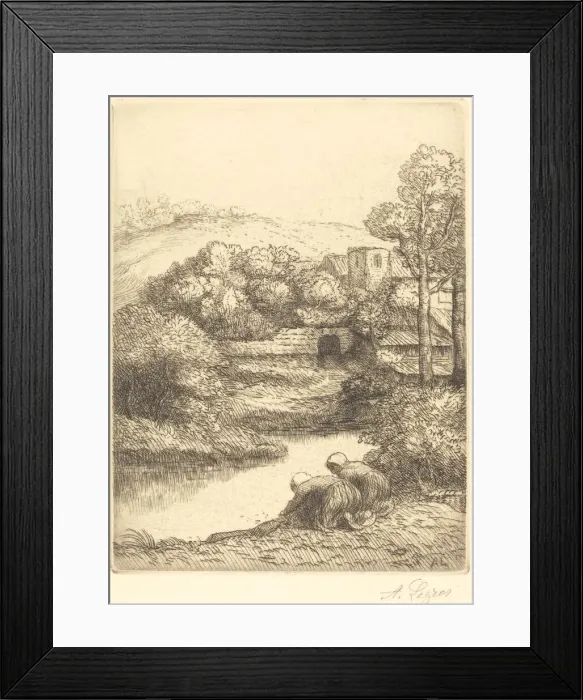 Framed Print : Wash-house, called The Washerwomen'(Le lavoir, dite Les Laveuses') Framed Print : Wash-house, called The Washerwomen'(Le lavoir, dite Les Laveuses')