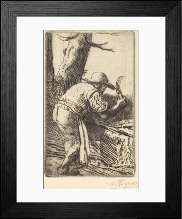 Framed Print : Fagot-cutter (Le coupeur de fagots). Creator: Alphonse Legros Framed Print : Fagot-cutter (Le coupeur de fagots). Creator: Alphonse Legros