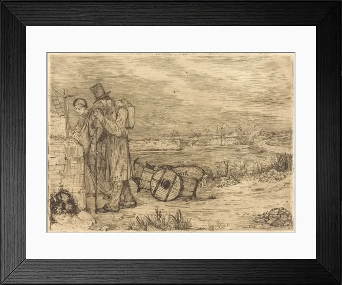 Framed Print : Vagabonds of Montrouge (Les vagabonds de Montrouge). Creator: Alphonse Legros Framed Print : Vagabonds of Montrouge (Les vagabonds de Montrouge). Creator: Alphonse Legros