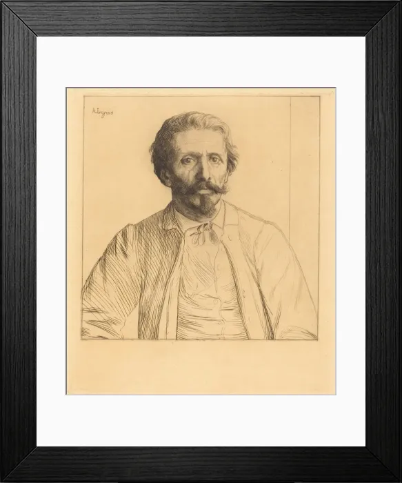 Framed Print : Auguste Delatre. Creator: Alphonse Legros Framed Print : Auguste Delatre. Creator: Alphonse Legros
