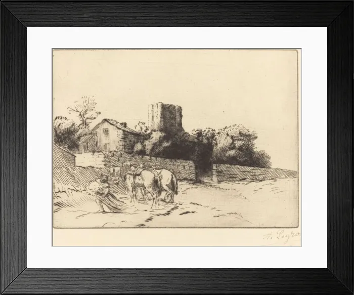 Framed Print : Rectory Wall (Le mur du presbytere). Creator: Alphonse Legros Framed Print : Rectory Wall (Le mur du presbytere). Creator: Alphonse Legros