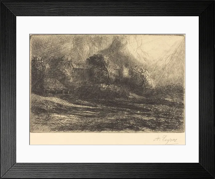 Framed Print : Chailli Seen in a Storm (Chailli: Effet d orage). Creator: Alphonse Legros Framed Print : Chailli Seen in a Storm (Chailli: Effet d orage). Creator: Alphonse Legros