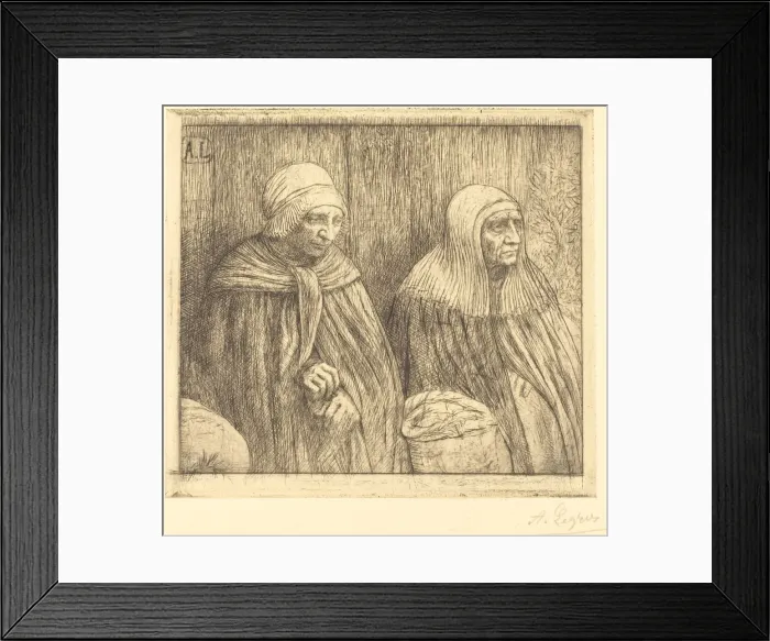 Framed Print : Peasants (Paysannes). Creator: Alphonse Legros Framed Print : Peasants (Paysannes). Creator: Alphonse Legros