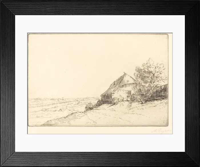 Framed Print : Hovel on a Hillside (Masure sur la colline). Creator: Alphonse Legros Framed Print : Hovel on a Hillside (Masure sur la colline). Creator: Alphonse Legros