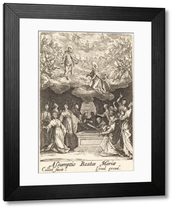 Framed Print : The Assumption of the Virgin, in or after 1630. Creator: Jacques Callot Framed Print : The Assumption of the Virgin, in or after 1630. Creator: Jacques Callot
