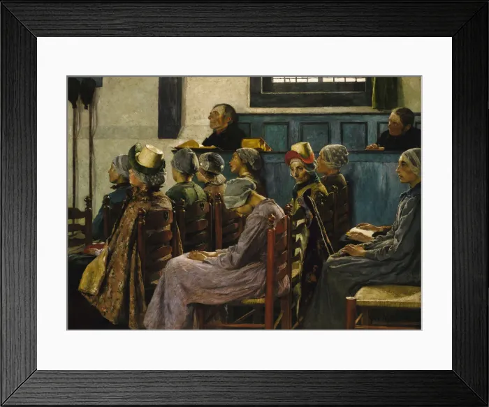 Framed Print : The Sermon, 1886. Creator: Gari Melchers Framed Print : The Sermon, 1886. Creator: Gari Melchers