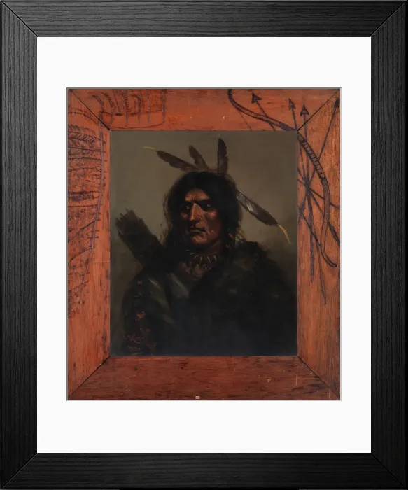 Framed Print : Indian Man with Quiver, 1886. Creator: Alexander Davis Cooper Framed Print : Indian Man with Quiver, 1886. Creator: Alexander Davis Cooper