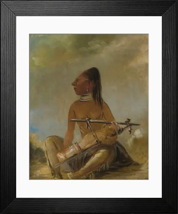 Framed Print : Woman and Child, Showing How the Heads of Children are Flattened, (1837-1839 Framed Print : Woman and Child, Showing How the Heads of Children are Flattened, (1837-1839