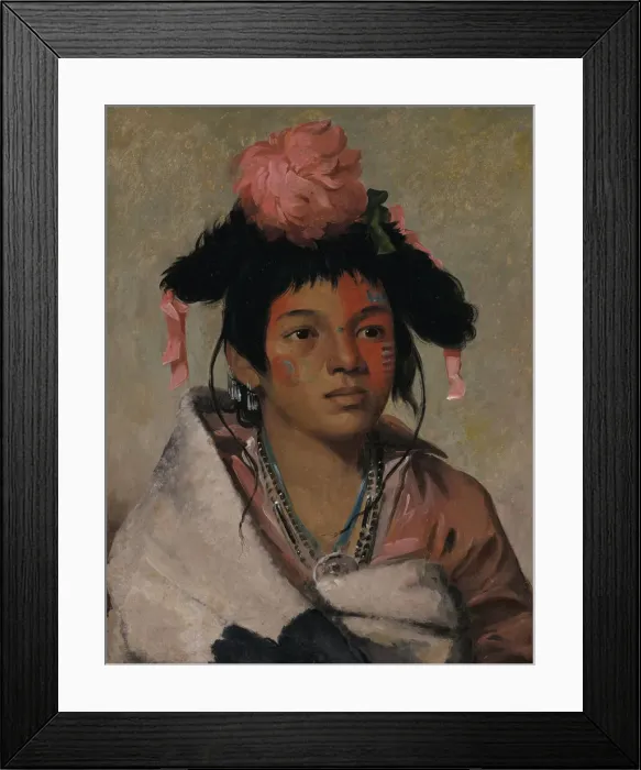 Framed Print : Tcha-kauk-o-ko-maugh, Great Chief, a Boy, 1831. Creator: George Catlin Framed Print : Tcha-kauk-o-ko-maugh, Great Chief, a Boy, 1831. Creator: George Catlin
