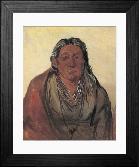 Framed Print : Wah-pe-seh-see, Mother of the Chief, 1830. Creator: George Catlin Framed Print : Wah-pe-seh-see, Mother of the Chief, 1830. Creator: George Catlin