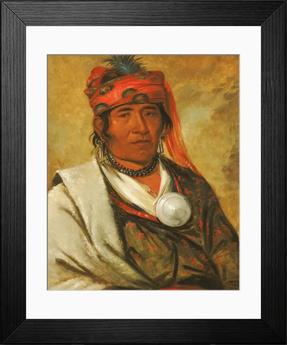 Framed Print : Ye-how-lo-gee, The Cloud, a Chief, 1838. Creator: George Catlin Framed Print : Ye-how-lo-gee, The Cloud, a Chief, 1838. Creator: George Catlin