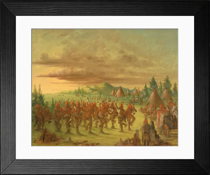 Framed Print : Eagle Dance, 1845-1848. Creator: George Catlin Framed Print : Eagle Dance, 1845-1848. Creator: George Catlin
