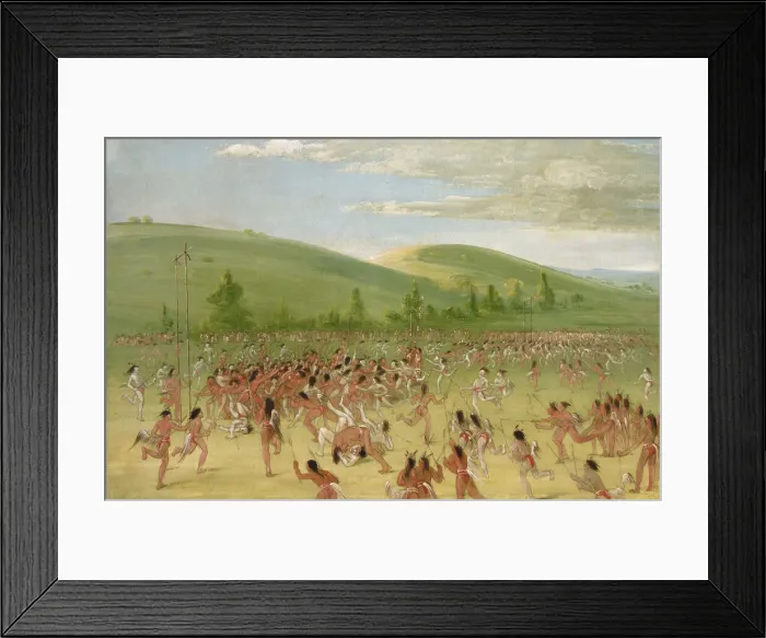 Framed Print : Ball-play of the Choctaw--ball up, 1834-1835. Creator: George Catlin Framed Print : Ball-play of the Choctaw--ball up, 1834-1835. Creator: George Catlin