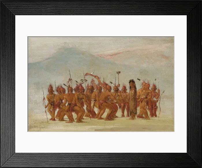 Framed Print : Dance to the Berdash, 1835-1837. Creator: George Catlin Framed Print : Dance to the Berdash, 1835-1837. Creator: George Catlin