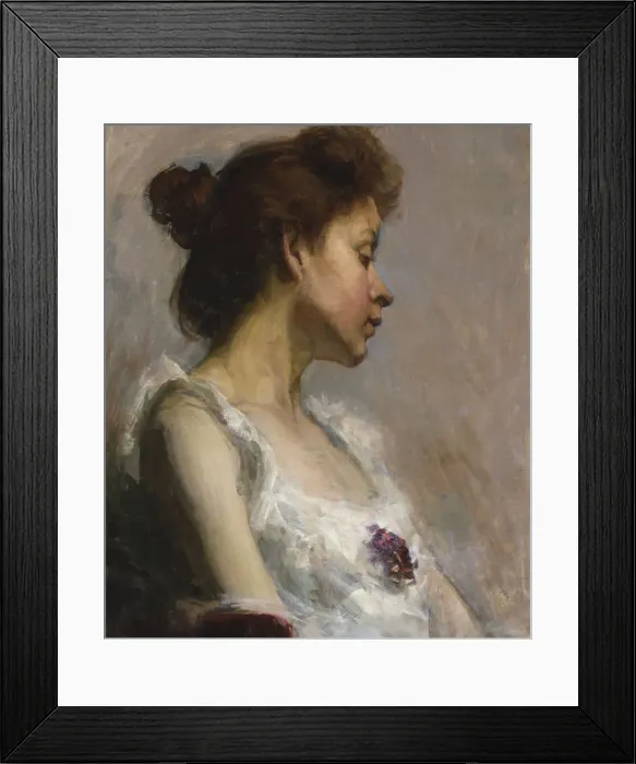 Framed Print : Portrait of the Artists Wife, (1897?). Creator: Henry Ossawa Tanner
