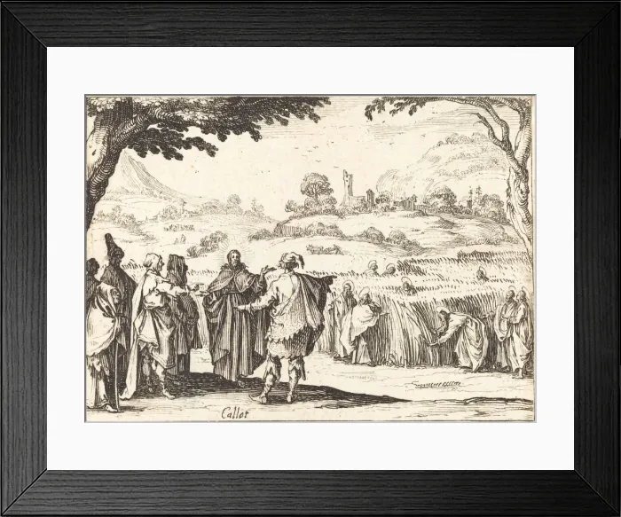 Framed Print : Jesus with the Pharisees, 1635. Creator: Jacques Callot Framed Print : Jesus with the Pharisees, 1635. Creator: Jacques Callot
