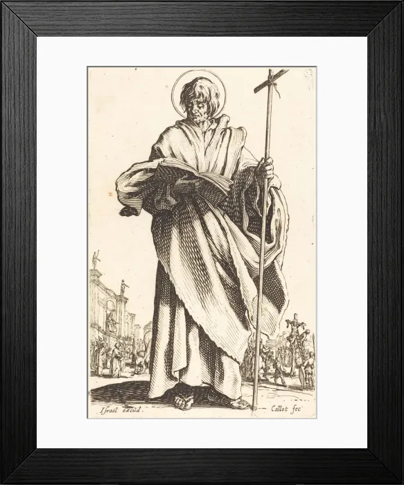 Framed Print : Saint Philip, published 1631. Creator: Jacques Callot Framed Print : Saint Philip, published 1631. Creator: Jacques Callot